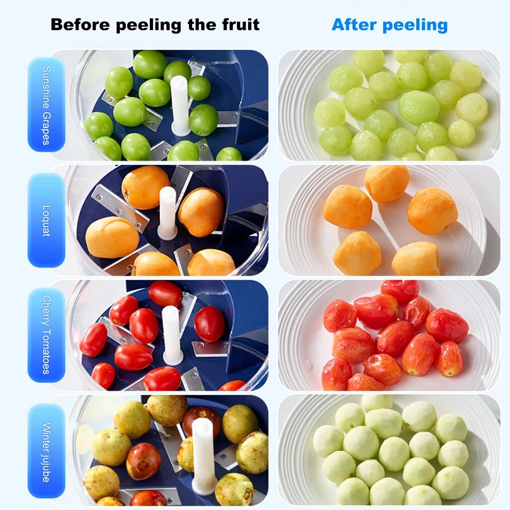Automatic Electric Grape Peeler – Rechargeable Hands-Free Fruit Peeling Machine for Home Kitchen | Luminashop