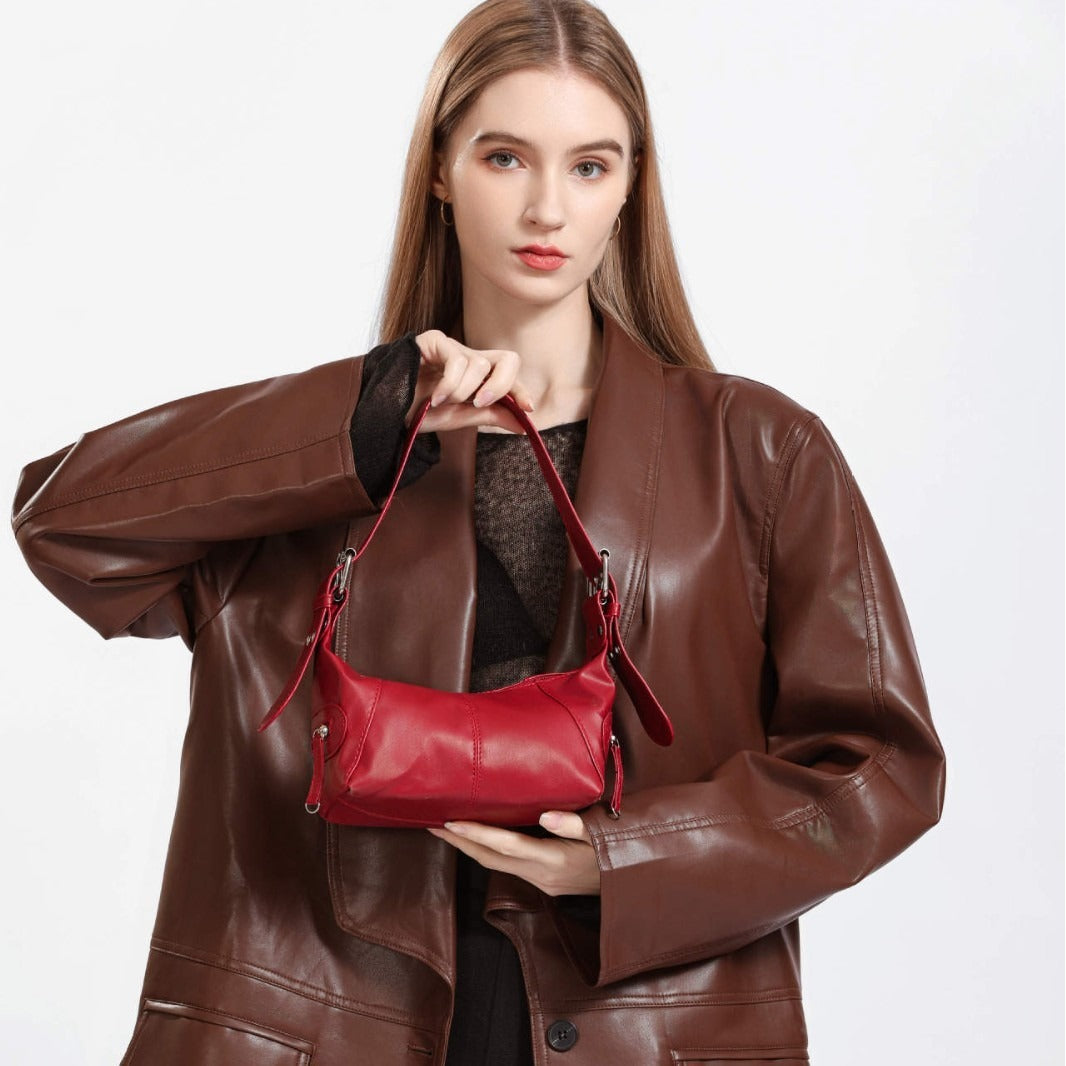 Y2K Style Shoulder Bag For Women Trendy Motorcycle Handbag Minimalist Shoulder Purse For Girls Street Wear - Lumina shop