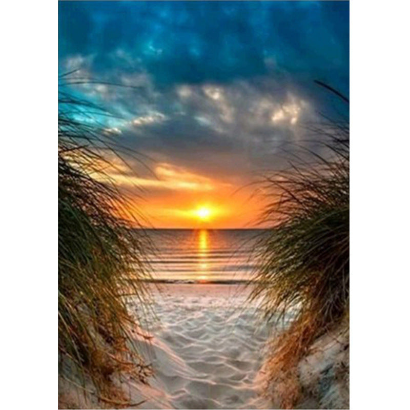 Sunset Seascape Living Room Decorative Painting Full Drill - Lumina shop