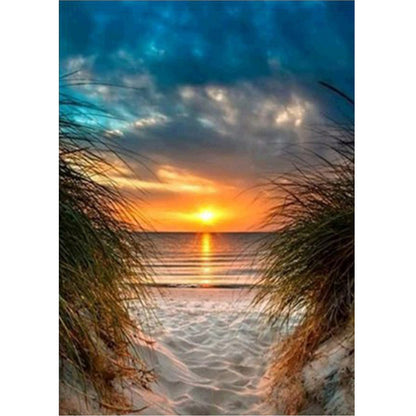 Sunset Seascape Living Room Decorative Painting Full Drill - Lumina shop