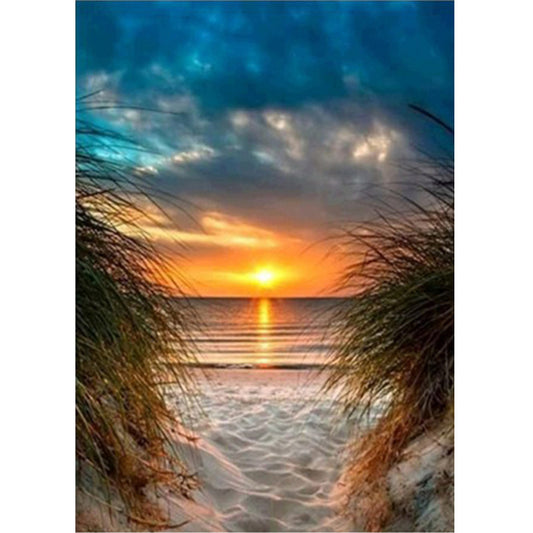 Sunset Seascape Living Room Decorative Painting Full Drill - Lumina shop