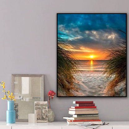 Sunset Seascape Living Room Decorative Painting Full Drill - Lumina shop