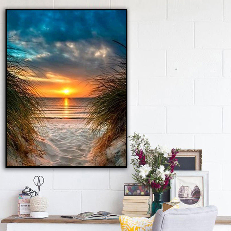 Sunset Seascape Living Room Decorative Painting Full Drill - Lumina shop