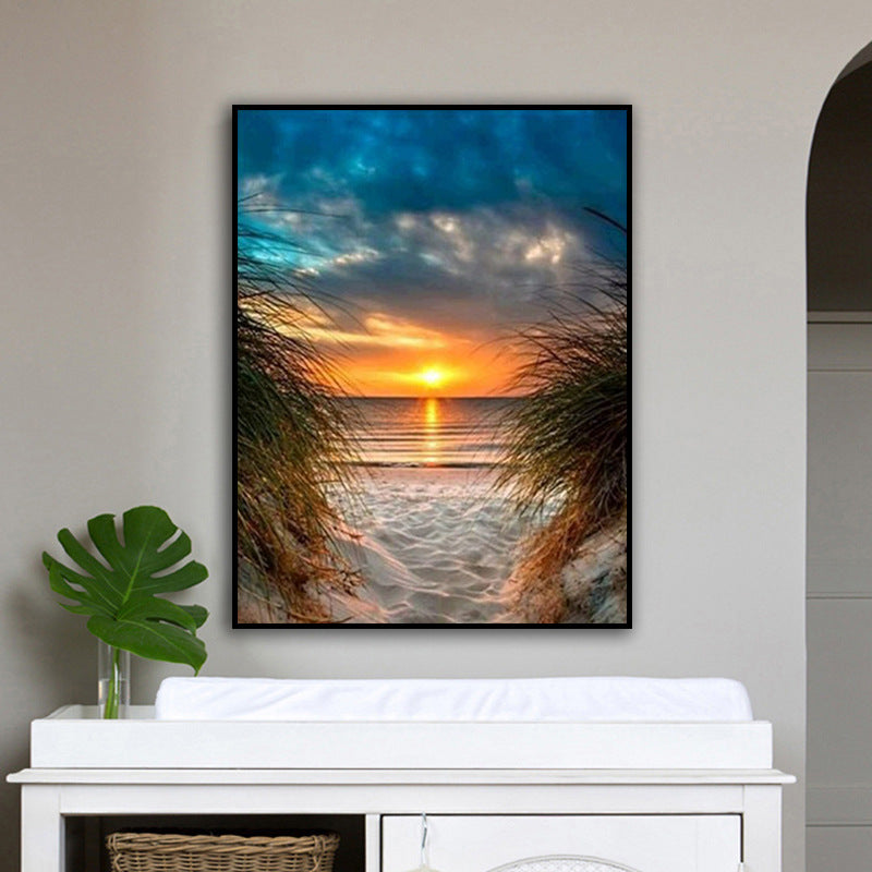 Sunset Seascape Living Room Decorative Painting Full Drill - Lumina shop