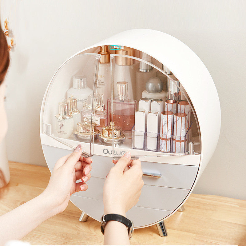 Net Celebrity Creative Cosmetics Drawer Type Desktop Dustproof Lipstick Mask Dressing Table Skin Care Product Rack - Lumina shop
