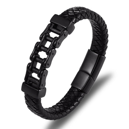 Leather Braided Bracelet,Men'S Cowhide Jewelry - Lumina shop