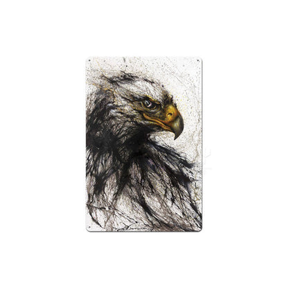 Retro Tin Painting Animal Column Decoration Painting Bar Cafe Mural Background Wall - Lumina shop