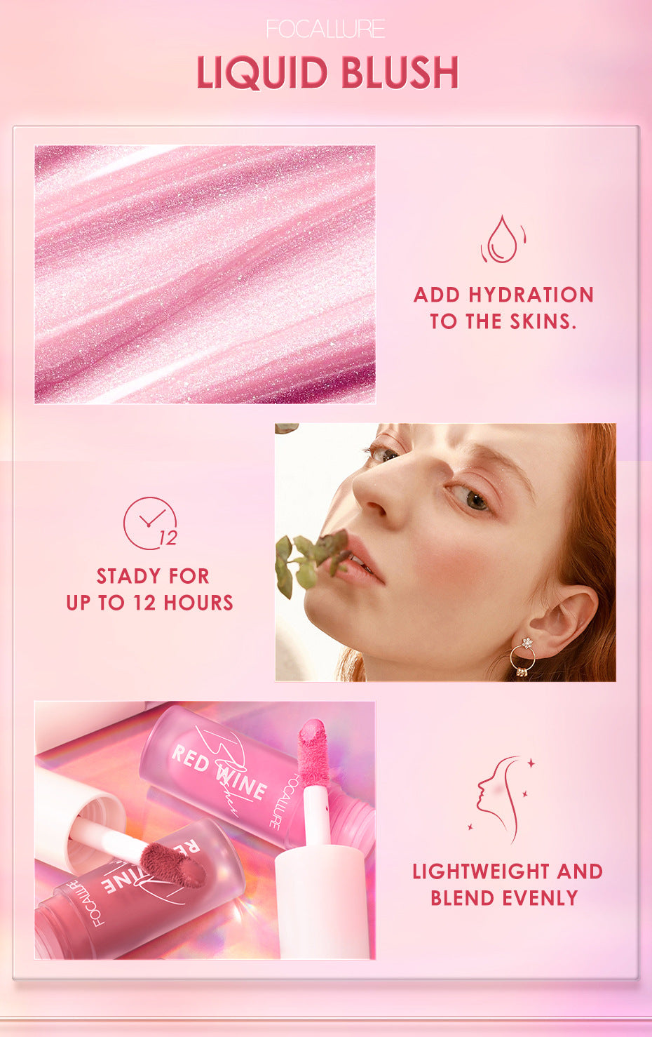 FOCALLURE 37° Mild Liquid Blush | Luminashop