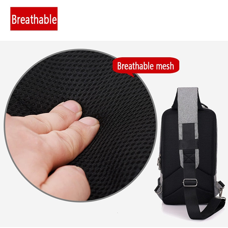 Anti-theft USB charging chest bag with you - My Store