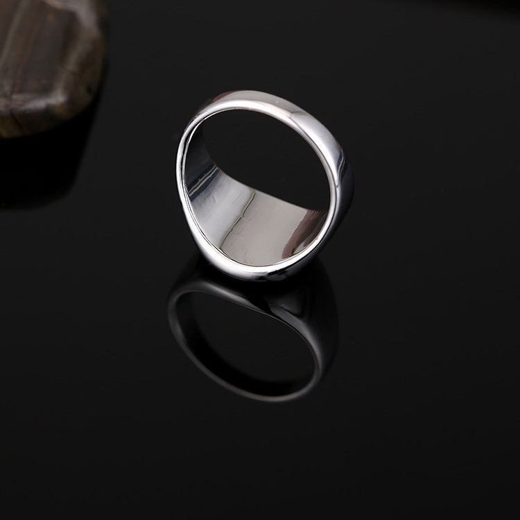 Classic Smooth Oil Drip Men’s Zinc Alloy Ring – Retro Fashion Band for Men | Stylish Punk Street Jewelry | Luminashop