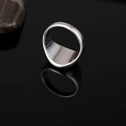 Classic Smooth Oil Drip Men’s Zinc Alloy Ring – Retro Fashion Band for Men | Stylish Punk Street Jewelry | Luminashop