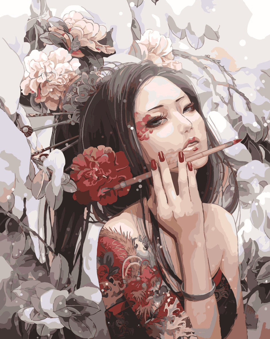 Japanese Tattoo Making - DIY Painting By Numbers Kit - Lumina shop