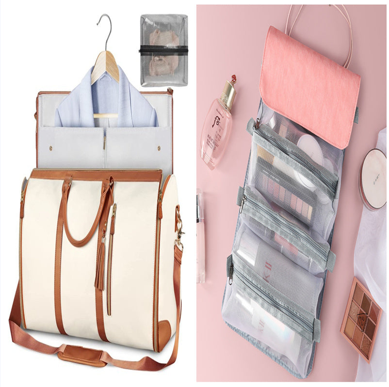Large Capacity Travel Duffle Bag Women's Handbag Folding Suit Bag Waterproof Clothes Totes - My Store