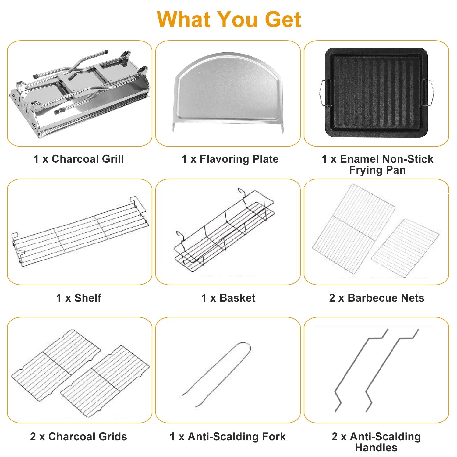 1Pc Foldable BBQ Grill Portable Charcoal Barbeque Grill Stainless Steel BBQ Grill For Picnic Camping Yard Cooking Fedex Shipping - Lumina shop