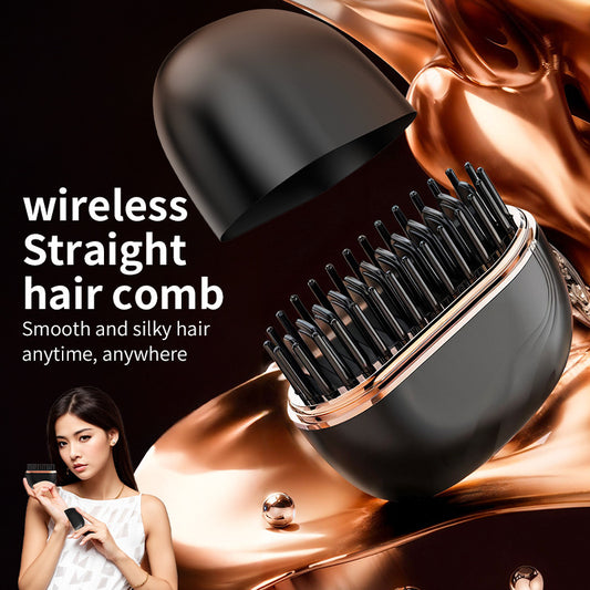 Mini Wireless Hair Straightening Comb – Portable Hair Care & Styling Tool | Luminashop.