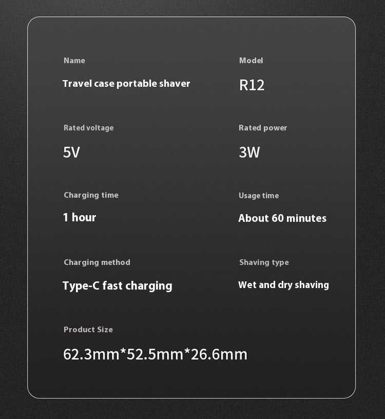 Portable Rotary Dual Ring Electric Shaver – Rechargeable Travel Mini Razor for Men | Luminashop