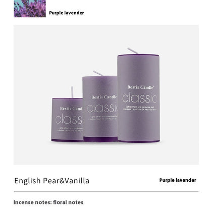 Cylindrical Color Aromatherapy Candle Brilliant Fragrance Candle Smokeless Candles - Lumina shop
