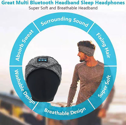 Bluetooth Sleep Headband with Eye Mask – Dual-use Music Headset & Headscarf for Relaxing Sleep, Travel & Meditation | Luminashop