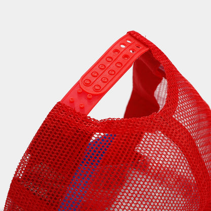 Red and Blue Contrast Mesh - Breathable Space Cotton Baseball Cap | Luminashop