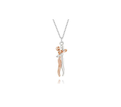 Love Hug Necklace Unisex Men Women Couple Jewelry Simple Temperament Clavicle Chain Valentines Day Lover Gift - Lumina shop
