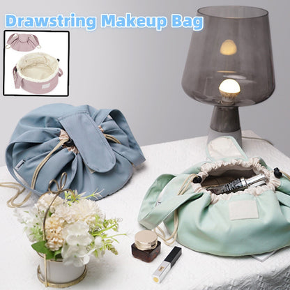 Barrel Drawstring Makeup Bag Large Capacity Women's Cosmetic Bag Toiletries Organizer Pouch Lady Travel Storage Case - Lumina shop