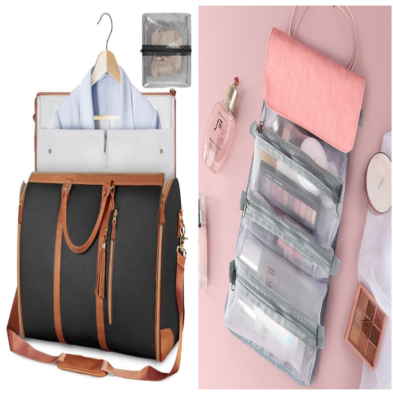 Large Capacity Travel Duffle Bag Women's Handbag Folding Suit Bag Waterproof Clothes Totes - My Store