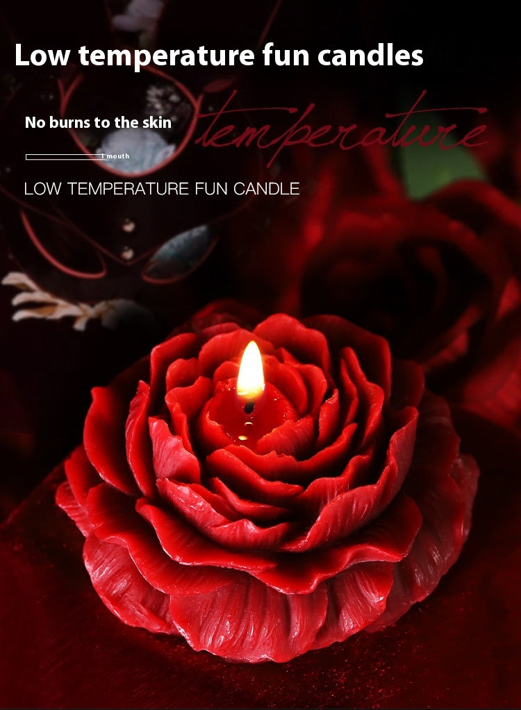 Low Temperature Candle – Rose Flower Fragrance Aromatherapy Candle for Relaxation &  Romance | Luminashop🌹🕯️