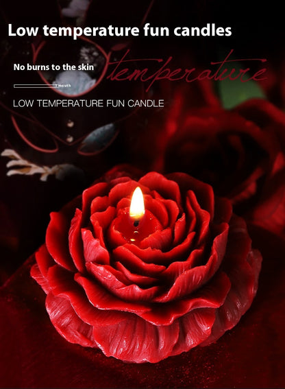 Low Temperature Candle – Rose Flower Fragrance Aromatherapy Candle for Relaxation &  Romance | Luminashop🌹🕯️