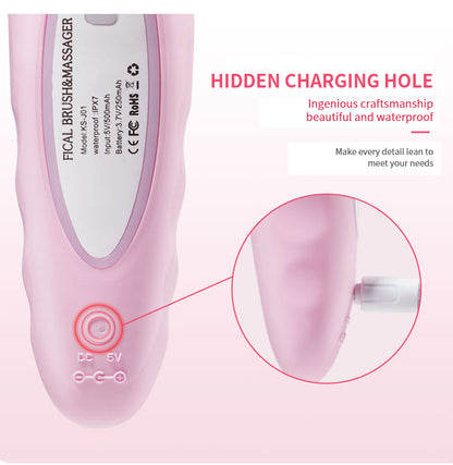 New Silicone Face Washing Instrument – Electric Facial Cleansing Brush & Massager | Luminashop