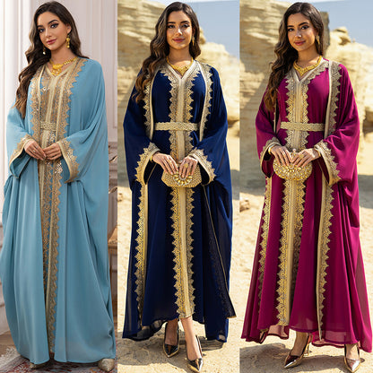 Muslim Dress Middle East with Belt – Elegant & Modest Traditional Wear | Luminashop