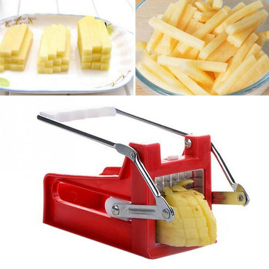 kitchen gadgets 2 Blades Potato Cutter Chopper Stainless French Fries Slicer for kitchen cortador de vegetales Home Kitchen Tool - Lumina shop