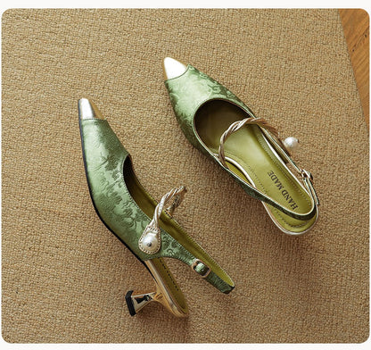 Women’s Ankle-Strap Stilettos – Pointed Toe Mid-Heel Summer Sandals | Luminashop