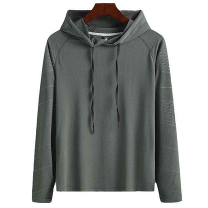 Men's Long-sleeved Hooded Sports T-shirt Sun-proof Sweater