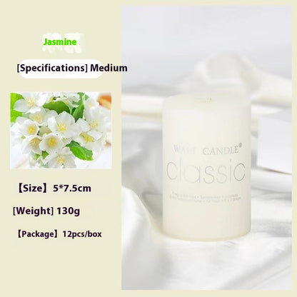 Cylindrical Color Aromatherapy Candle Brilliant Fragrance Candle Smokeless Candles - Lumina shop