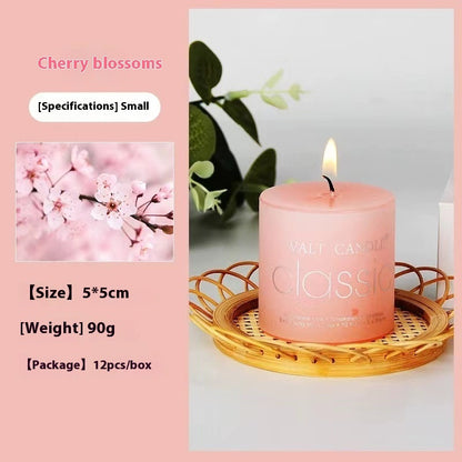 Cylindrical Color Aromatherapy Candle Brilliant Fragrance Candle Smokeless Candles - Lumina shop