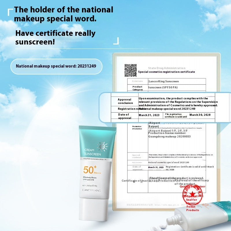 No Fake White Refreshing Sun Protection Full Body Face Women's Isolation Sunscreen Lotion - Lumina shop