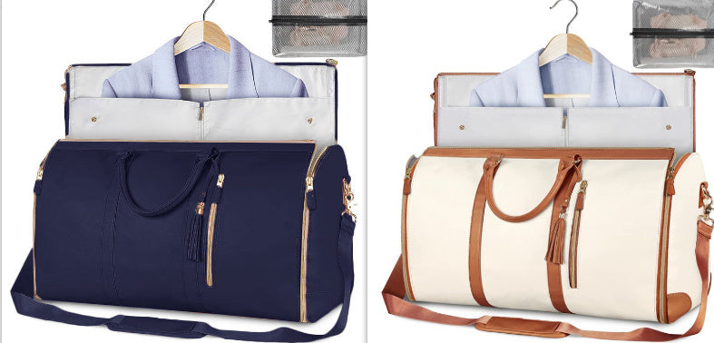 Large Capacity Travel Duffle Bag Women's Handbag Folding Suit Bag Waterproof Clothes Totes - My Store