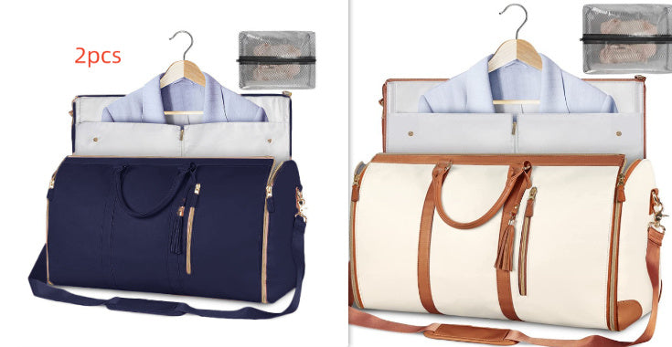 Large Capacity Travel Duffle Bag Women's Handbag Folding Suit Bag Waterproof Clothes Totes - My Store