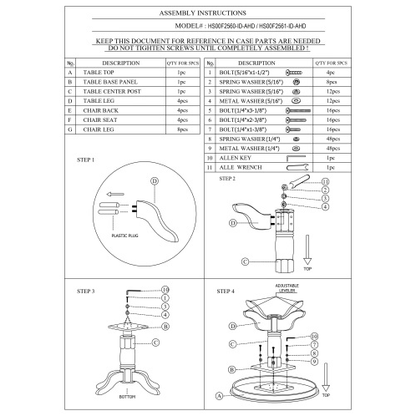 Classic 5-Piece Dining Room Set – Round Table + 4 Cushioned Side Chairs | Rubberwood | Black Finish | Luminashop