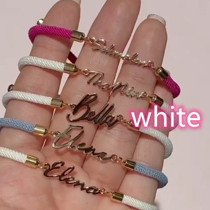 Personalized Colorful Rope Chain Custom Name Bracelet Personalized Adjustable Name Jewelry For Girls - Lumina shop