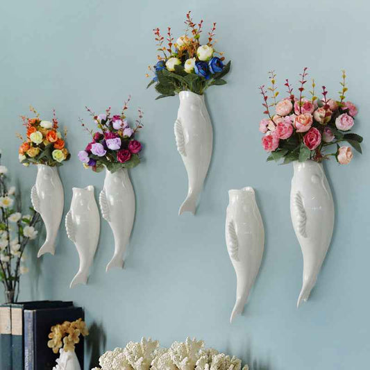 Simple Modern Creative Wall Ceramic Goldfish Hanging