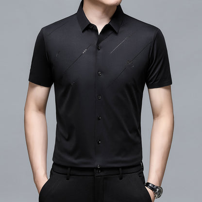 Summer New Men's Short-sleeved Shirt Seamless Business Shirt - Lumina shop