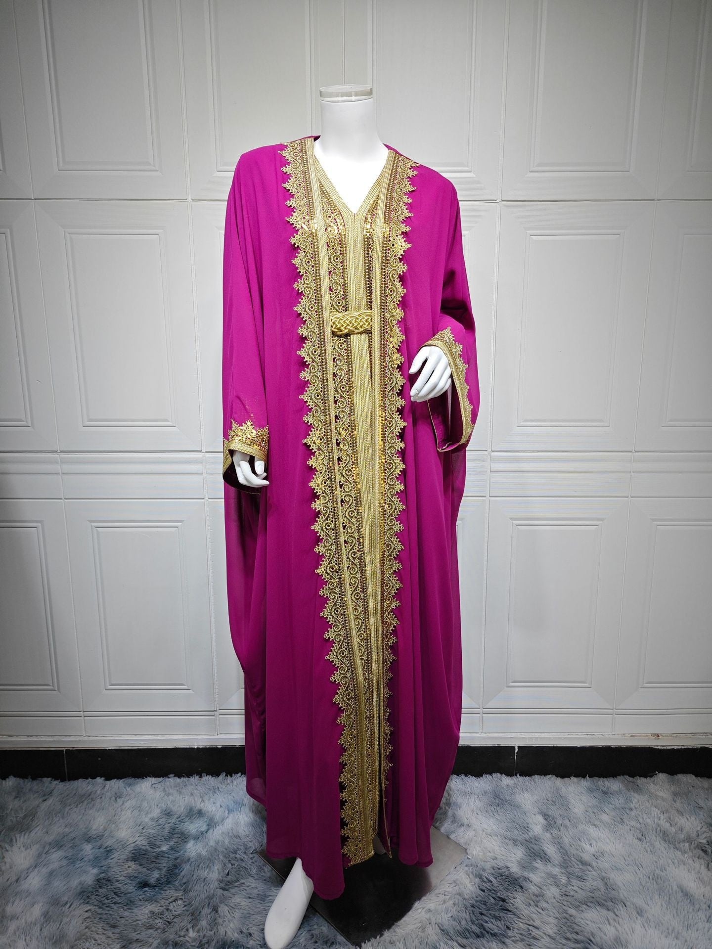 Muslim Dress Middle East with Belt – Elegant & Modest Traditional Wear | Luminashop
