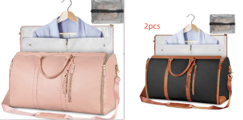 Large Capacity Travel Duffle Bag Women's Handbag Folding Suit Bag Waterproof Clothes Totes - My Store