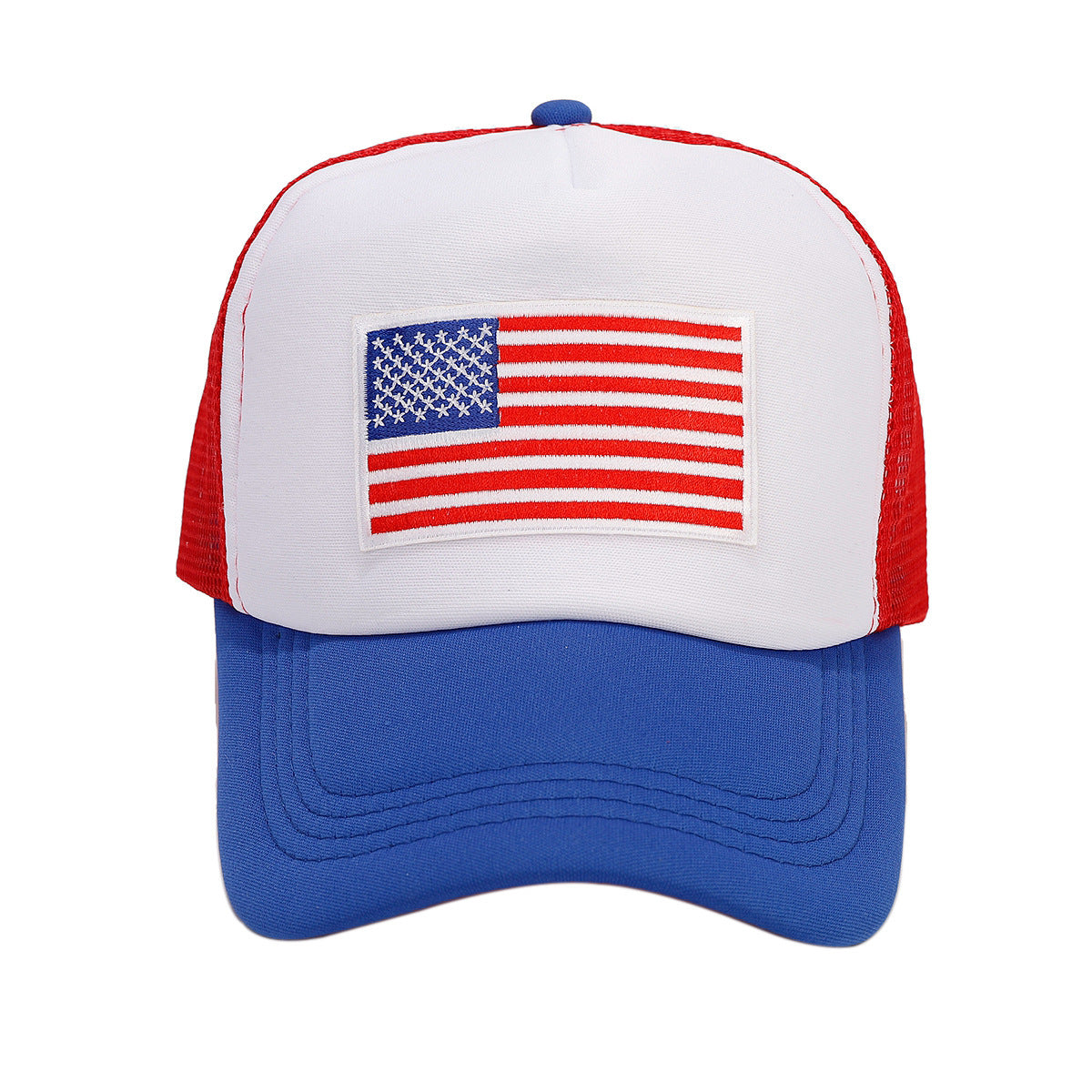 Red And Blue Contrast Mesh Breathable Space Cotton Baseball Cap - Lumina shop
