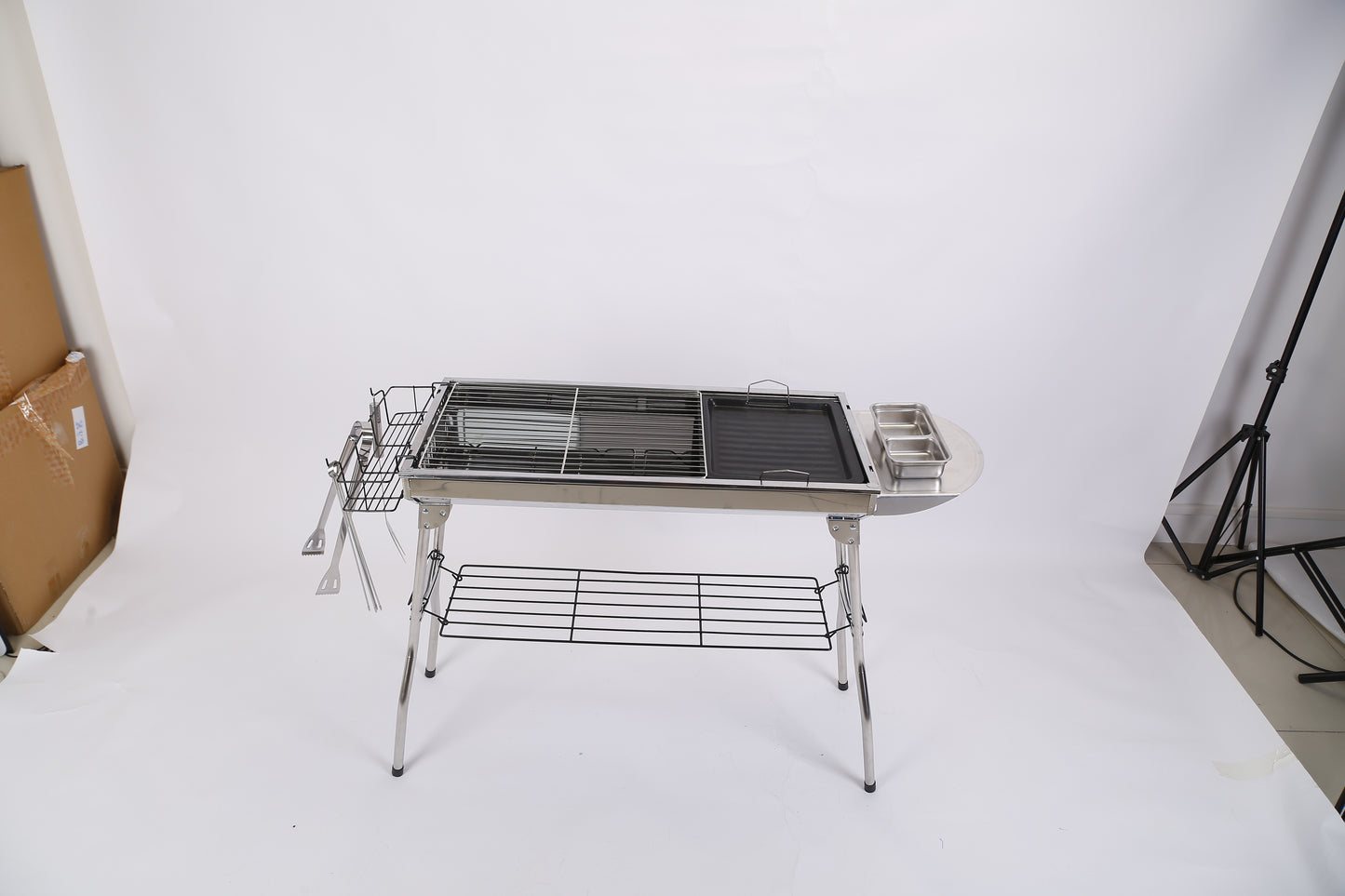 Foldable BBQ Grill – Portable Stainless Steel Charcoal Barbecue for Camping,Picnic & Outdoor Cooking | Luminashop