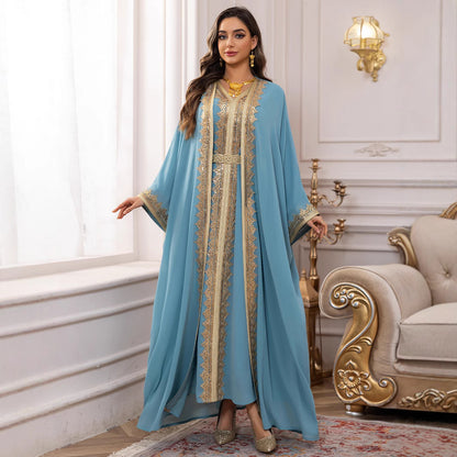 Muslim Dress Middle East with Belt – Elegant & Modest Traditional Wear | Luminashop