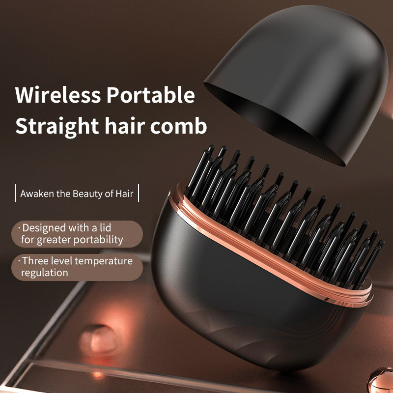Mini Wireless Hair Straightening Comb – Portable Hair Care & Styling Tool | Luminashop.