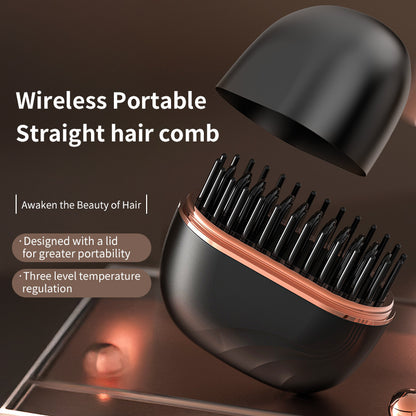 Mini Wireless Hair Straightening Comb – Portable Hair Care & Styling Tool | Luminashop.