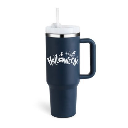 40 Oz Tumbler With Handle Straw Insulated, Stainless Steel Spill Proof Vacuum Coffee Cup Tumbler With Lid Tapered Mug - Lumina shop